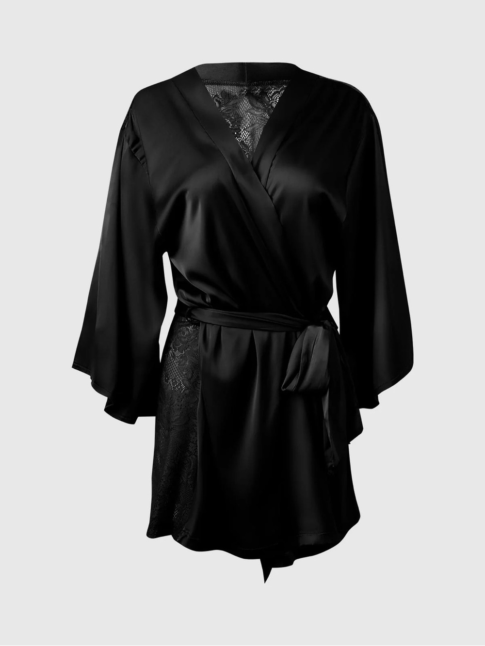 House of Desire Plus Size Satin & Lace Robe Size 1X/2X NEW w flaw